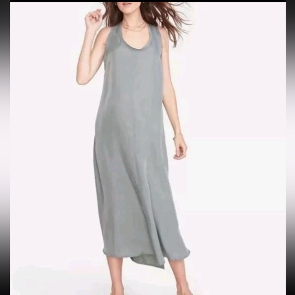 Hatch maternity sage cupro dress